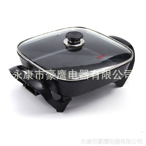 家用电器 厨房电器 电火锅 厂家直销韩式多功能电热锅黑色3